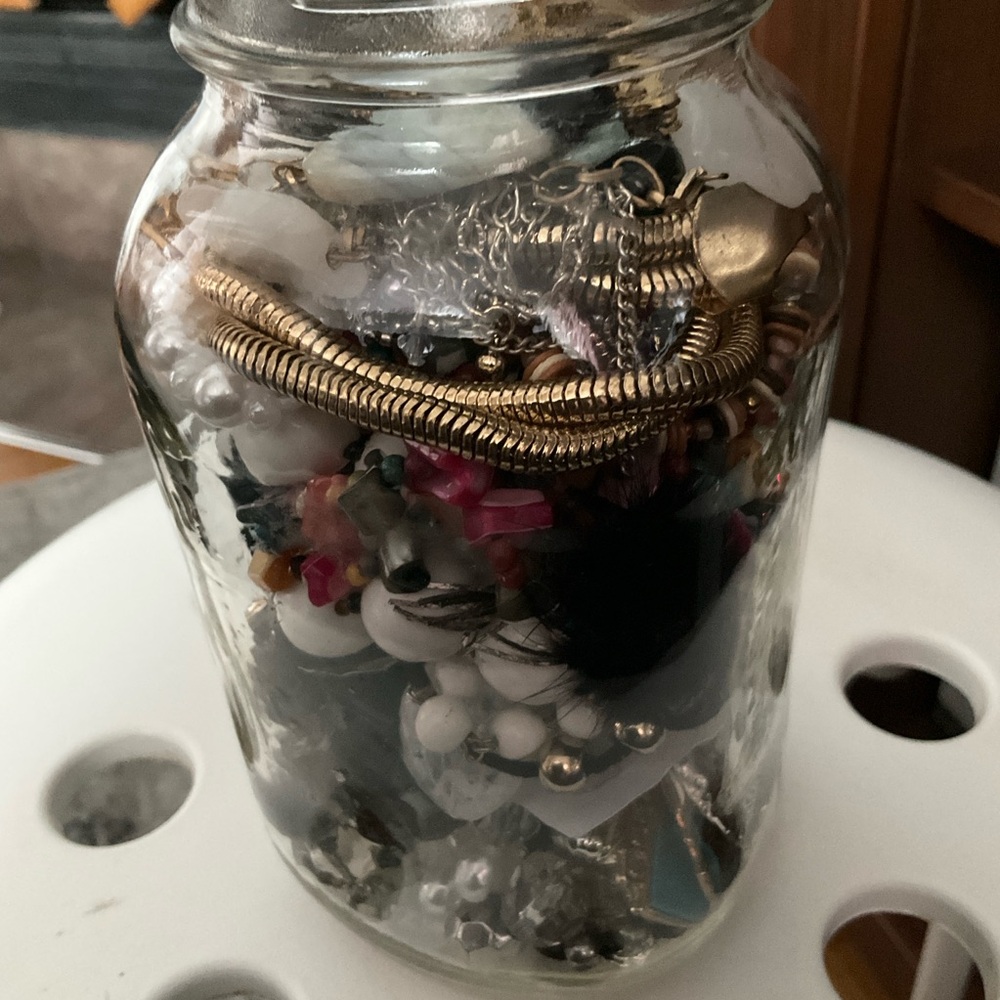 Large Jar of Mixed Jewelry